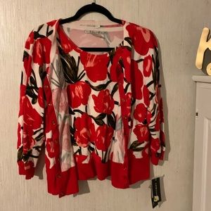 Cardigan and shirt